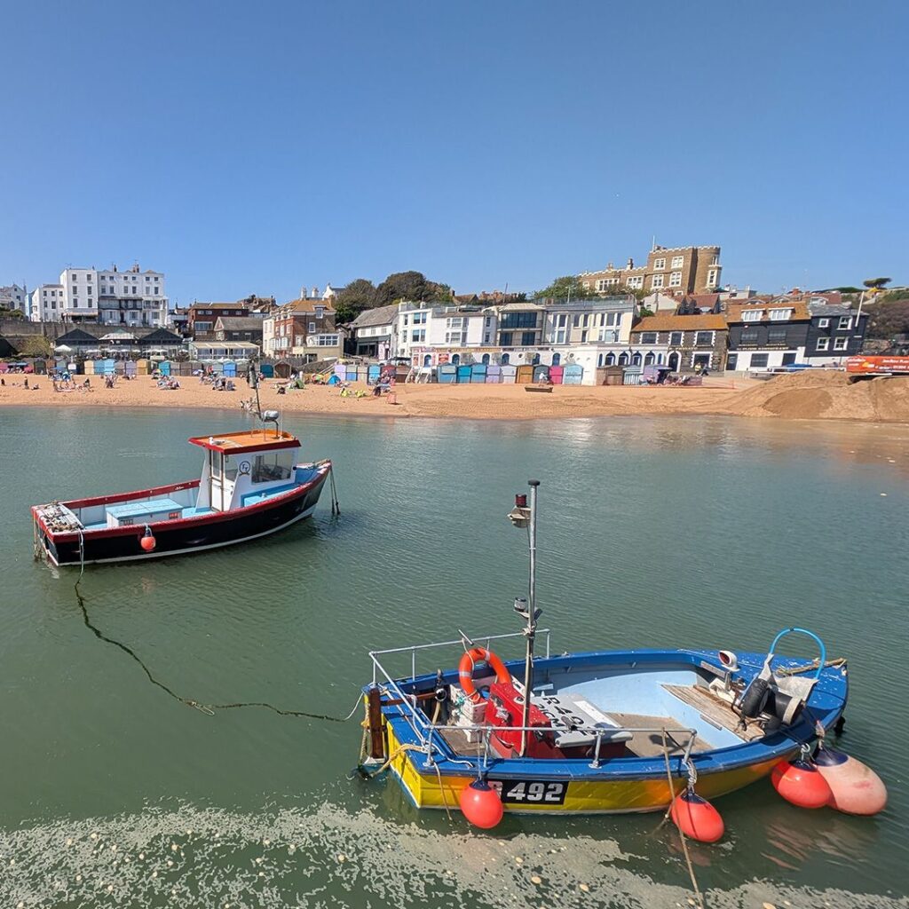 Broadstairs Harbour on a sunny day