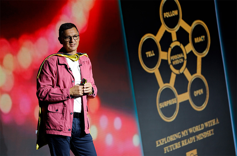 Allister Frost on stage with ReadyAlready Passport