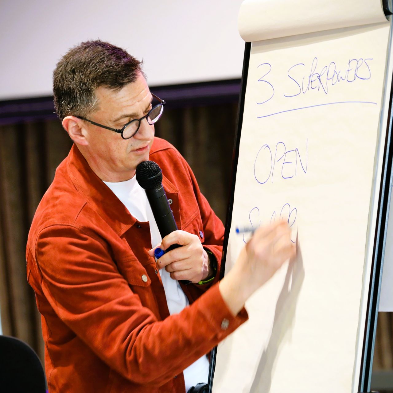 Allister at flipchart